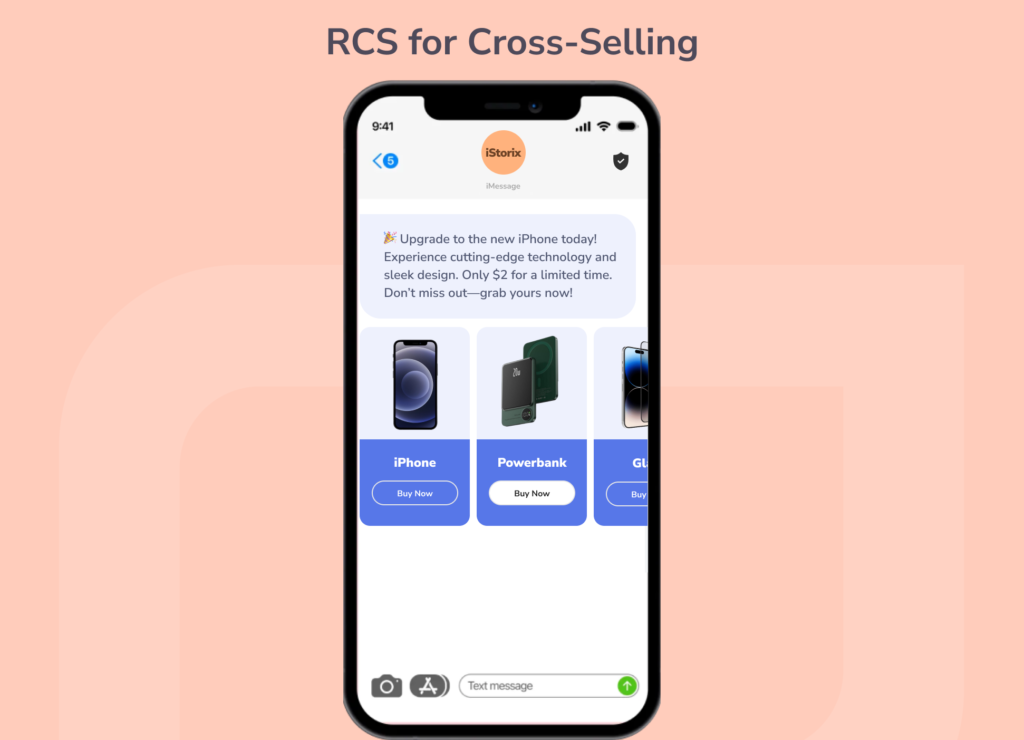 Two-way RCS conversation between a brand and a customer on Android