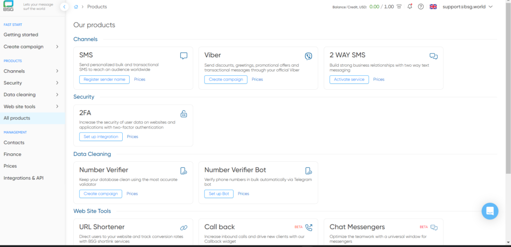 Starting Dashboard Page