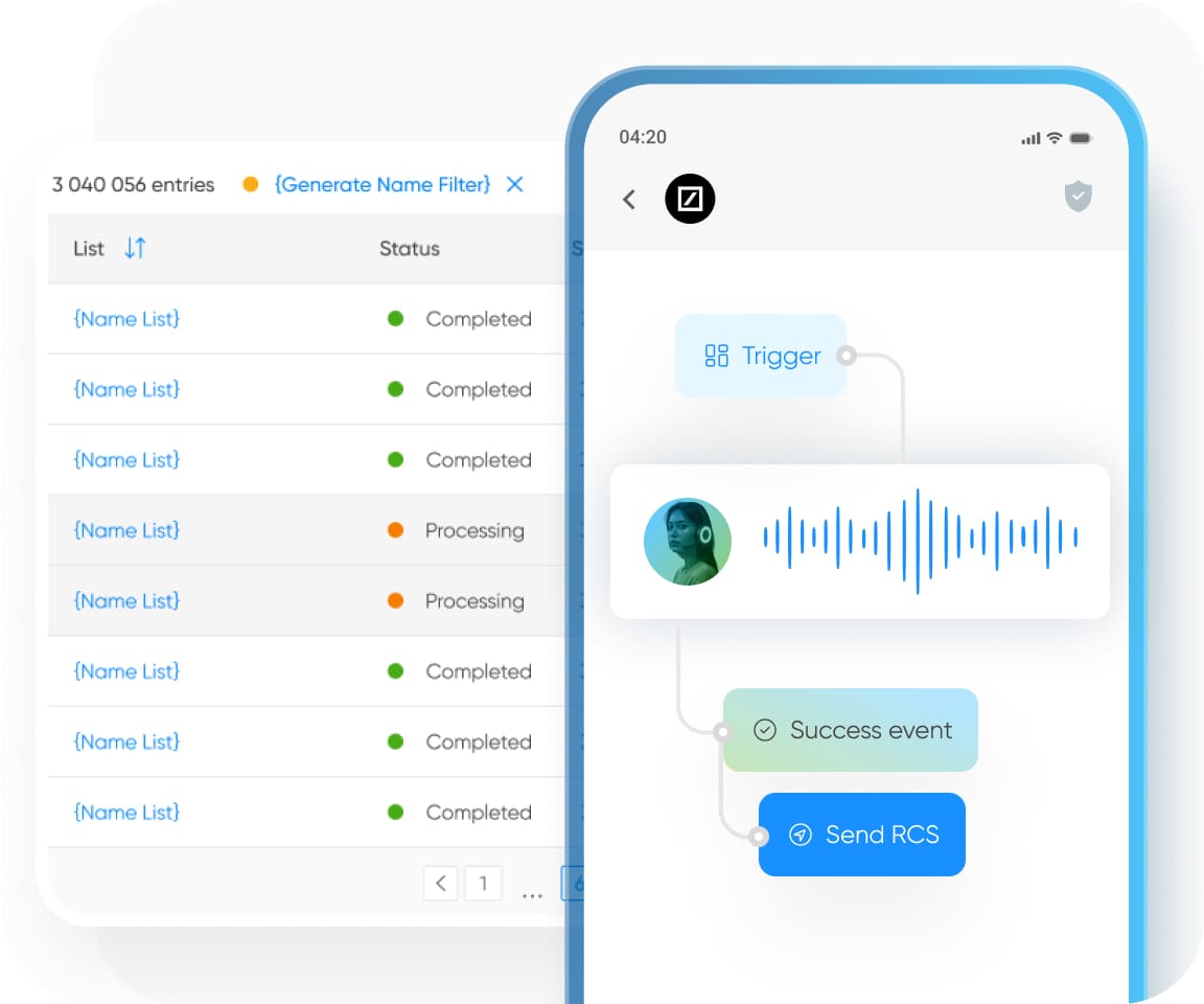 Personalized RCS message tailored to individual customer data