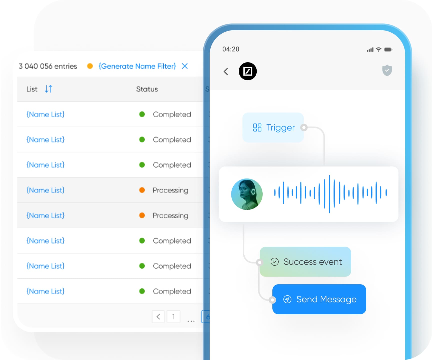 Personalized bulk SMS message with customer-specific details