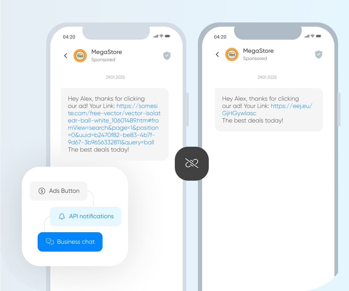 Короткі посилання з відстеженням у кампаніях SMS, WhatsApp, Viber та email