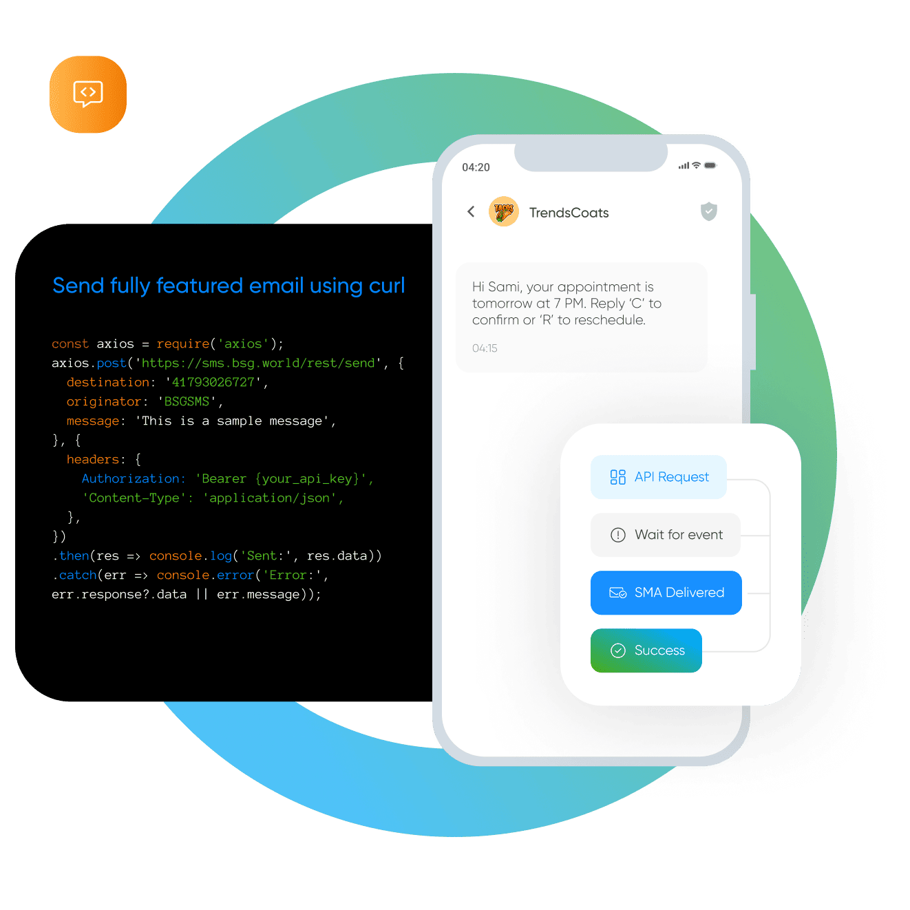 BSG Global SMS API for sending messages worldwide from one integration