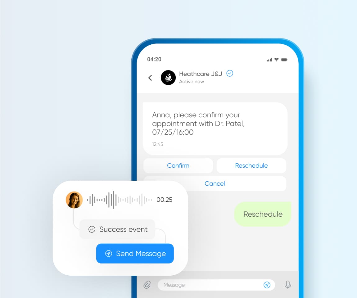 Patient communication via one API and platform built on timing and trust