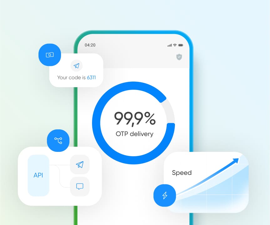 Telegram plus SMS OTP cascade via one BSG API lowering verification costs