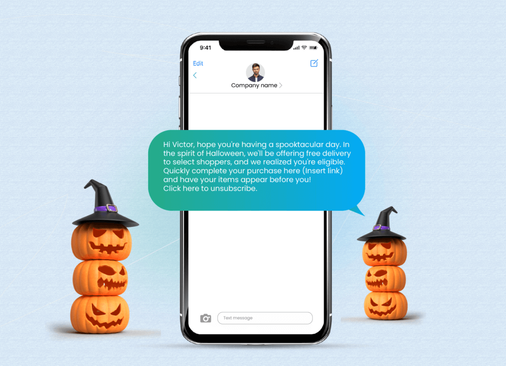 Examples of free delivery SMS messages