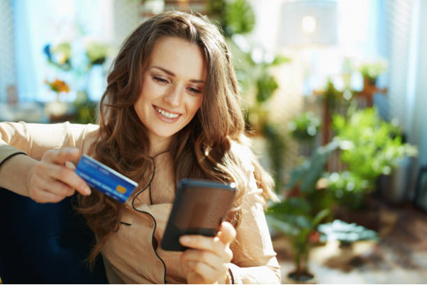 Woman checking their balance on the phone